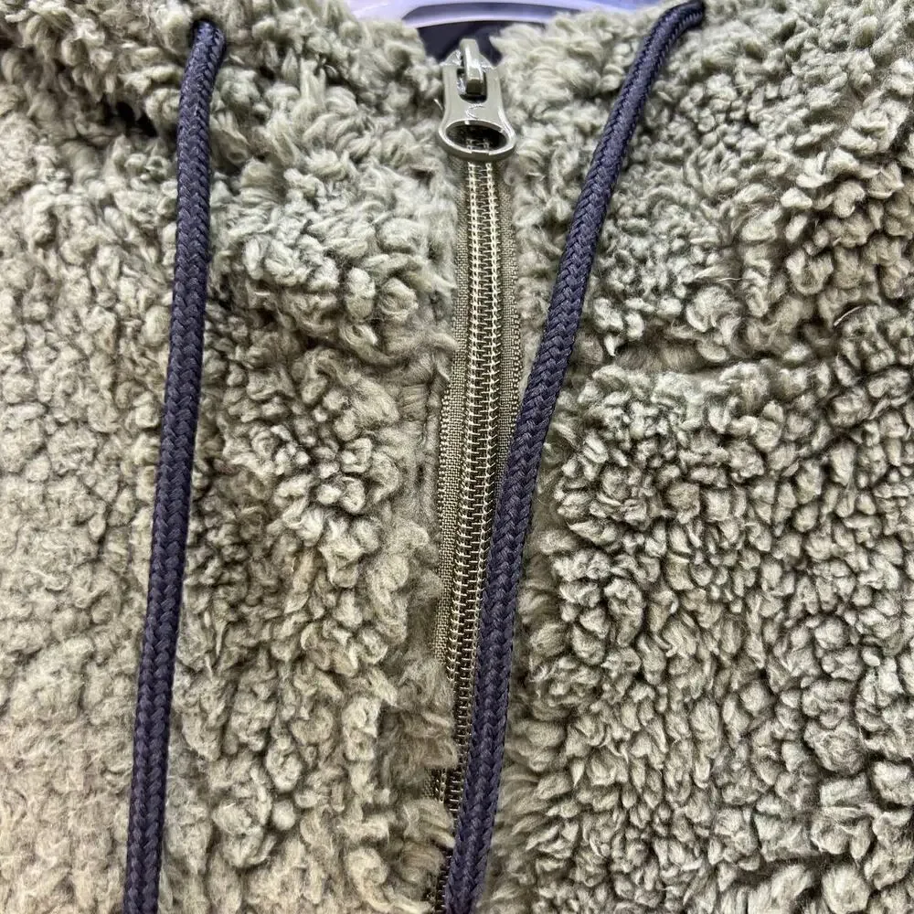 NWT Zyia Active Women's Long Hooded Teddy Jacket Lined Size Small Olive - Picture 8 of 13